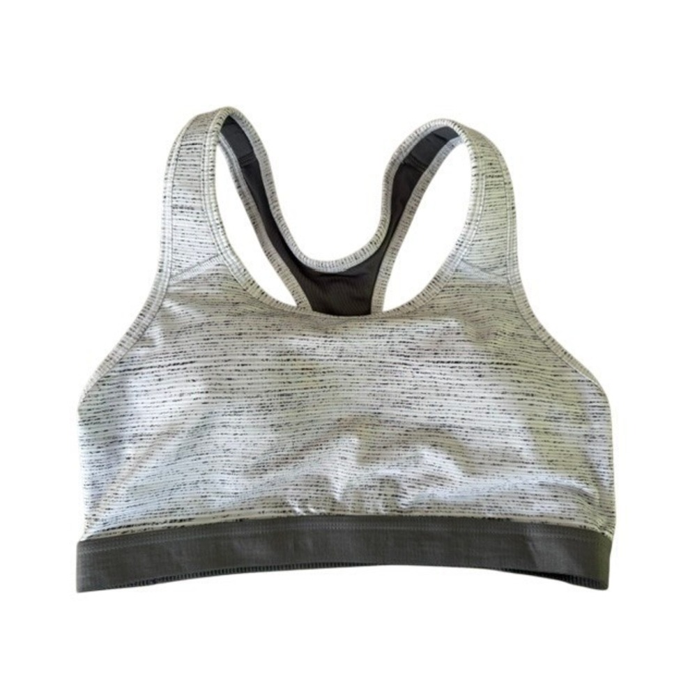 Avia Womens Grey Space‎ Dye Racerback Sports Bra Medium Impact Size Large